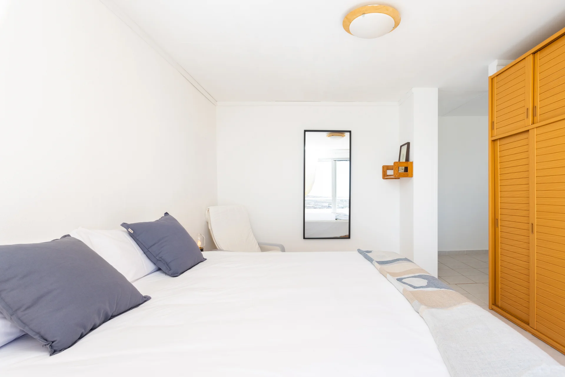 Bedroom from large window